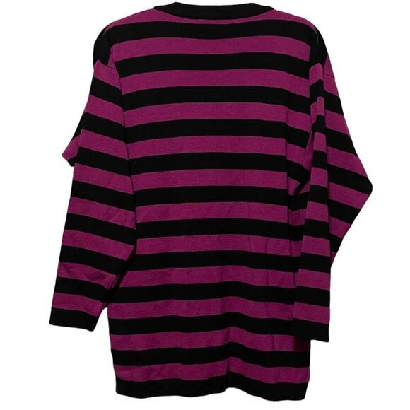 Neiman‎ Marcus 100% Wool Button Up Striped Cardigan - Picture 4 of 9